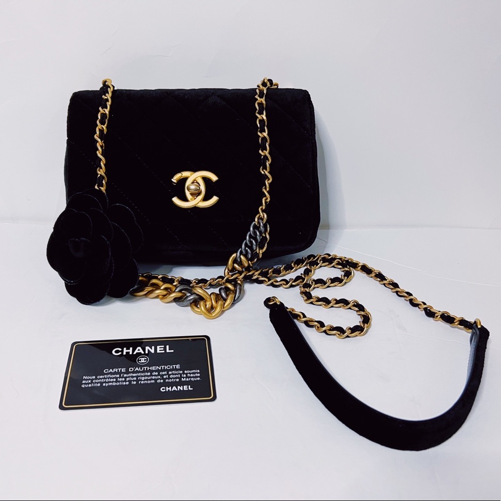 Authentic Chanel Velvet Bag